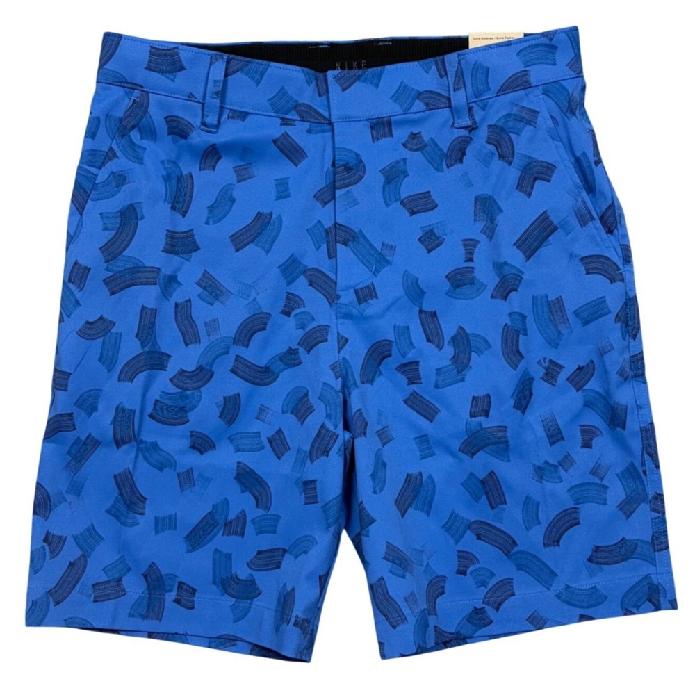 Nike Dri-FIT Mens Golf Shorts Blue Abstract Brushstroke Print Sz 32 Standard Fit - Picture 1 of 6